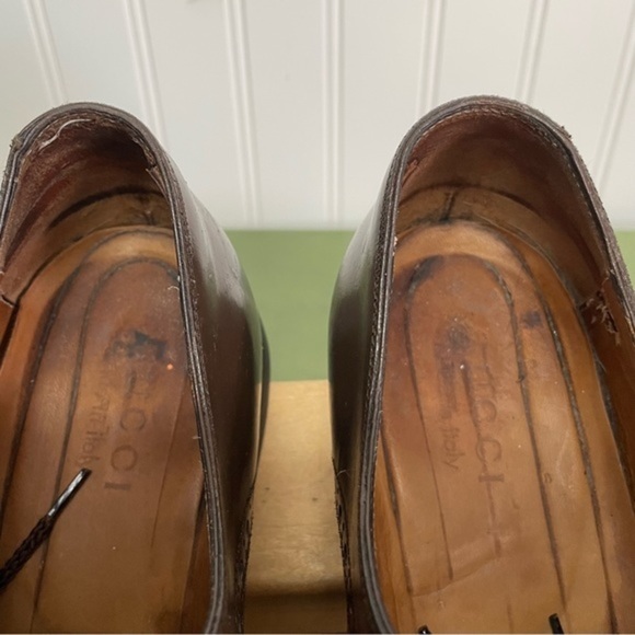 Gucci Unisex Perforated Oxfords in Chocolate Brown Leather *Italy* - Picture 9 of 16